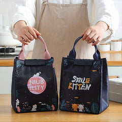 Insulated Lunch Bag Corgi Elephant Bear Printed Reusable Aluminum Foil Lunch Box