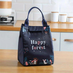 Insulated Lunch Bag Corgi Elephant Bear Printed Reusable Aluminum Foil Lunch Box