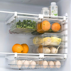 1pc Transparent Egg Box Drawer Type Fresh keeping Organizer