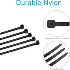 100pcs Heavy Duty Cable Tie Wraps 20 Plastic Wire Ties Self Locking Nylon