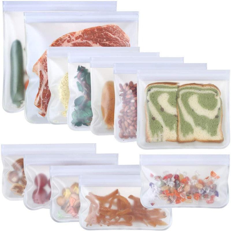 3pcs Reusable Zipper Storage Bags - Fresh-keeping Leak Proof Freezer Bag