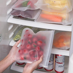3pcs Reusable Zipper Storage Bags - Fresh-keeping Leak Proof Freezer Bag