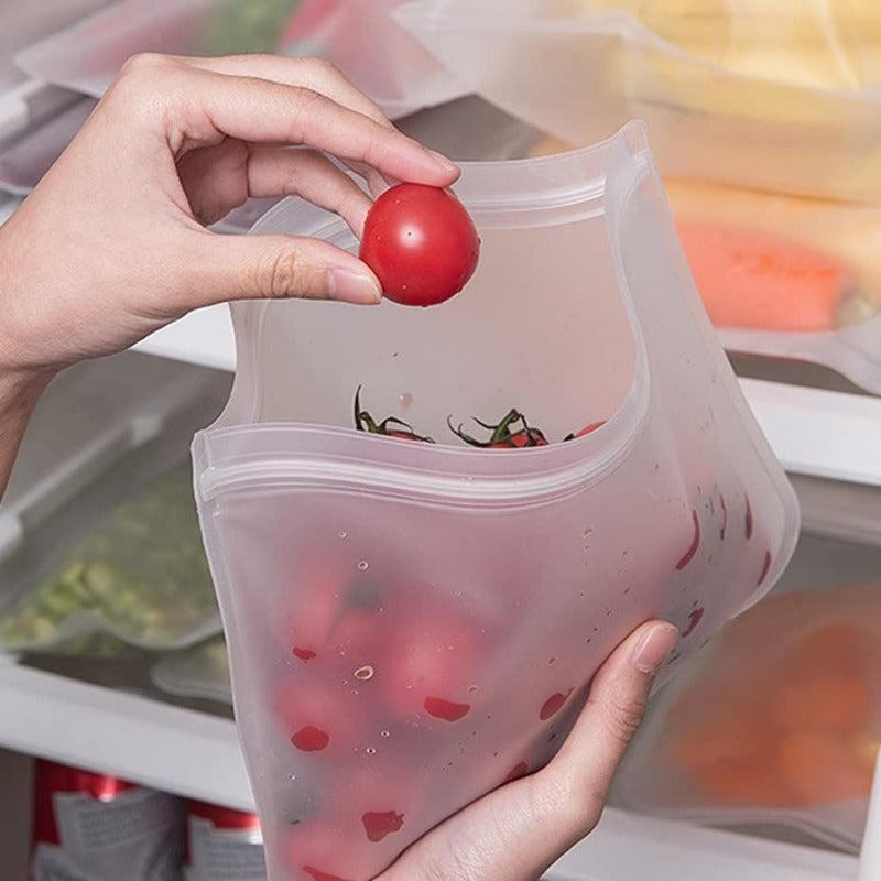 3pcs Reusable Zipper Storage Bags - Fresh-keeping Leak Proof Freezer Bag