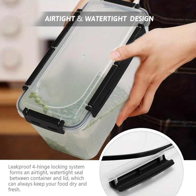 4pcs Large Capacity Storage Box Set Airtight Food Containers BPA Free