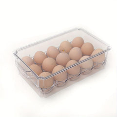 Clear Plastic Egg Holder for Fridge with 15 24 Grids Large Capacity Storage