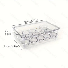 Clear Plastic Egg Holder for Fridge with 15 24 Grids Large Capacity Storage