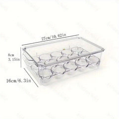 Clear Plastic Egg Holder for Fridge with 15 24 Grids Large Capacity Storage