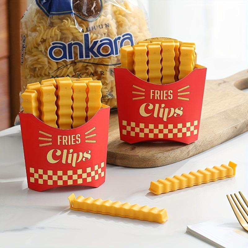 12pcs French Fries Sealing Clip Moisture-proof Household Snack Bag Supplies