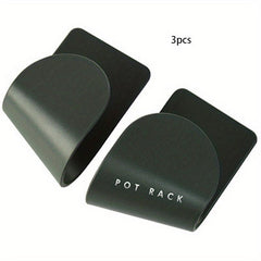 3pcs Pot Cover Rack Wall-mounted Storage Rack Kitchen Shelf