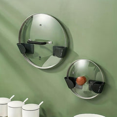 3pcs Pot Cover Rack Wall-mounted Storage Rack Kitchen Shelf