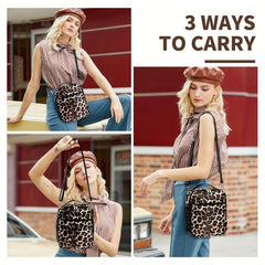 Leopard Insulated Lunch Bag - Reusable Waterproof Leakproof Cooler Bag
