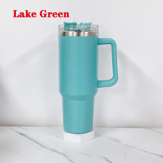 40oz Stainless Steel Vacuum Flask with Straw