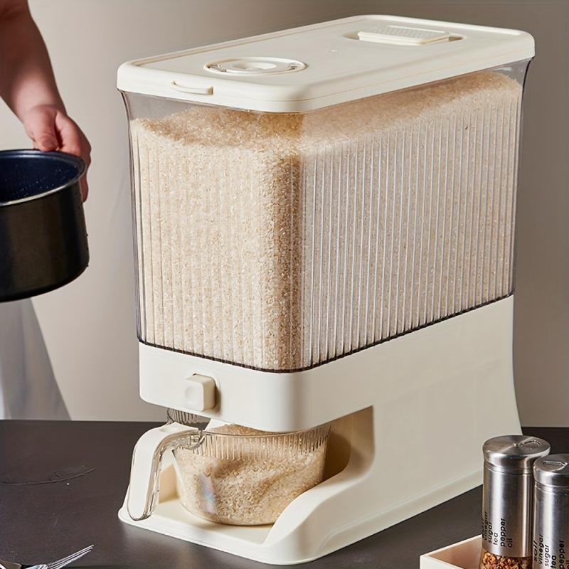 Press Type Automatic Rice Bucket Large Capacity Container