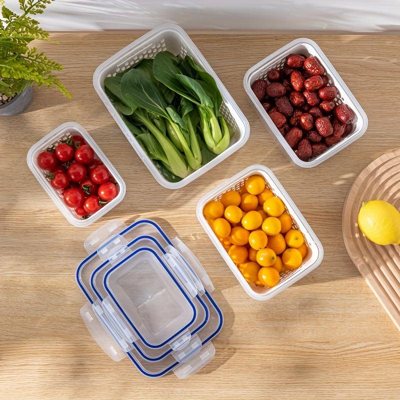 3pcs Detachable Refrigerator Storage Box for Fruit Vegetable Fresh-keeping