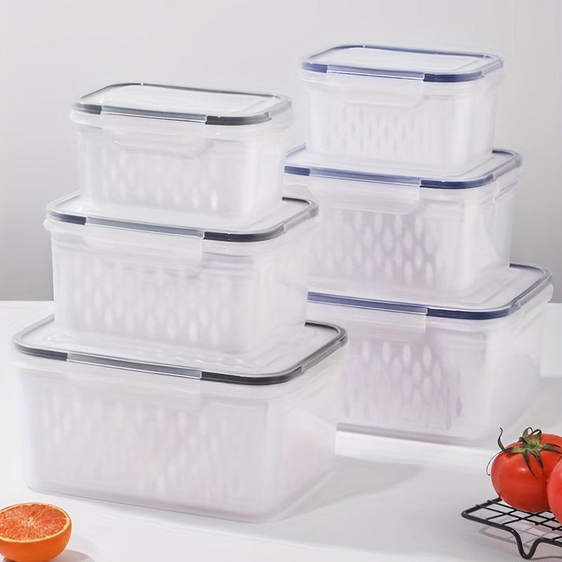 3pcs Detachable Refrigerator Storage Box for Fruit Vegetable Fresh-keeping