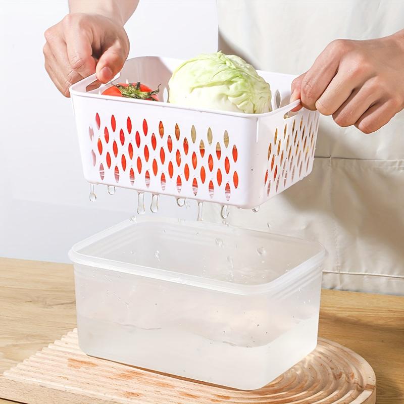 3pcs Detachable Refrigerator Storage Box for Fruit Vegetable Fresh-keeping