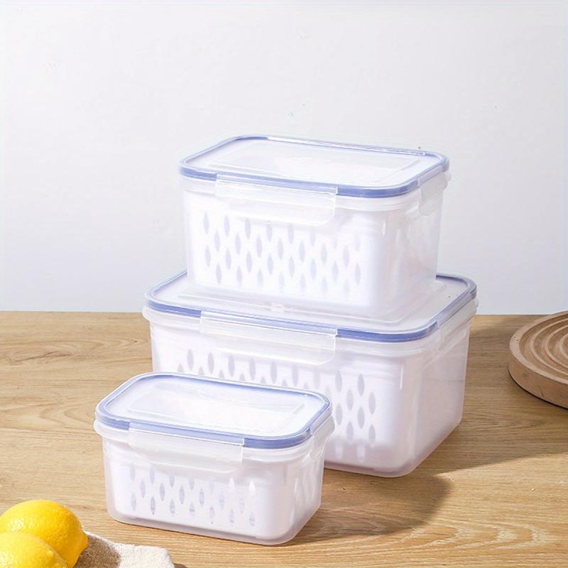 3pcs Detachable Refrigerator Storage Box for Fruit Vegetable Fresh-keeping