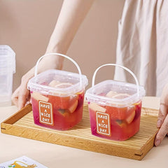 Square Plastic Bucket Transparent Packaging Storage Household Supplies