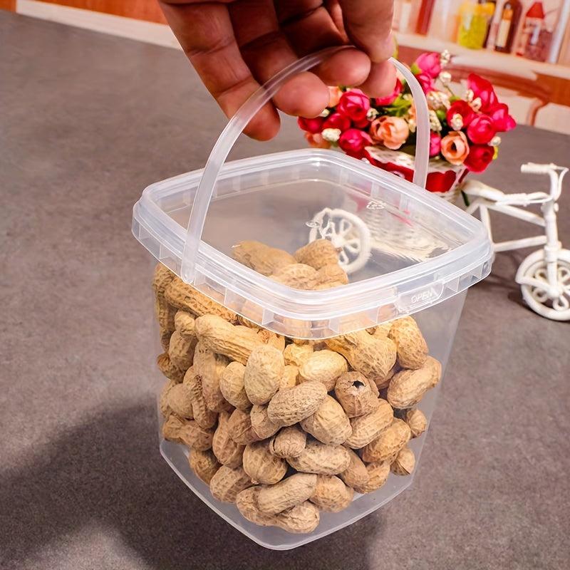 Square Plastic Bucket Transparent Packaging Storage Household Supplies