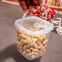 Square Plastic Bucket Transparent Packaging Storage Household Supplies