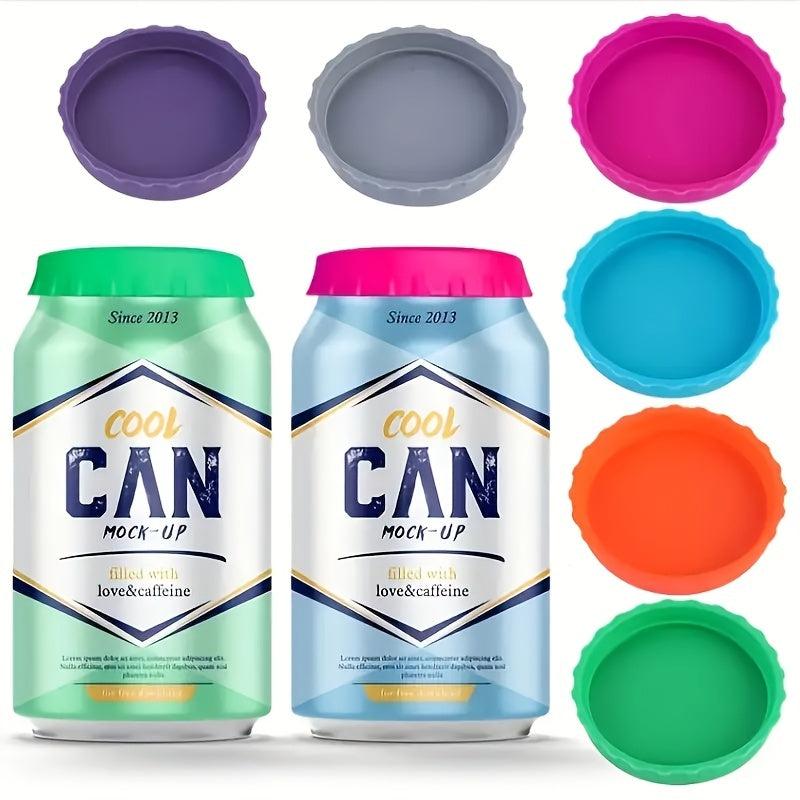 6pcs Plastic Can Lids Leak-proof Beverage Sealing Caps