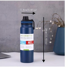 800ml Stainless Steel Thermal Water Bottle Insulated for Camping Hiking