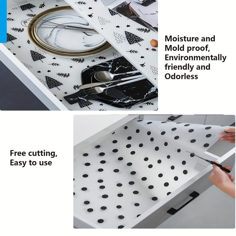 12pcs Cabinet Mat Refrigerator Table Mat Waterproof Drawer Mat