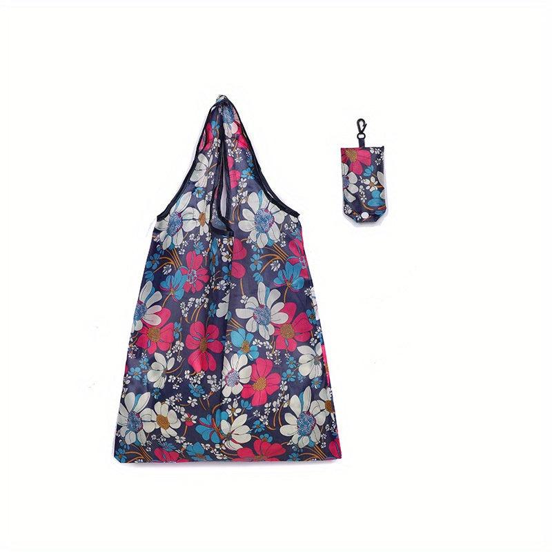 Printed Reusable Grocery Bags Portable Supermarket Shopping Bag Waterproof