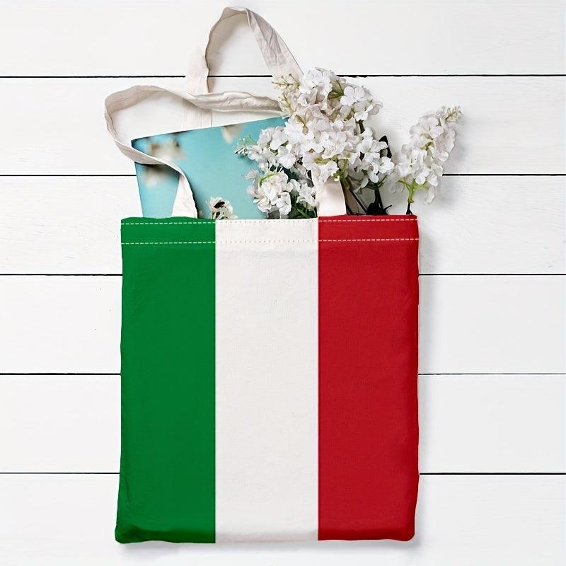 Italian Flag Printed Eco Friendly Shopping Tote Bag