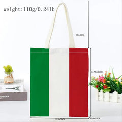 Italian Flag Printed Eco Friendly Shopping Tote Bag