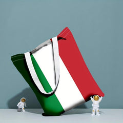 Italian Flag Printed Eco Friendly Shopping Tote Bag