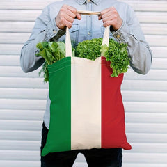Italian Flag Printed Eco Friendly Shopping Tote Bag
