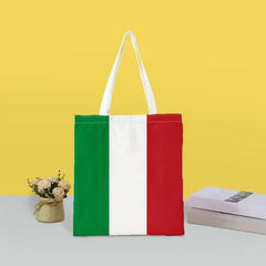 Italian Flag Printed Eco Friendly Shopping Tote Bag