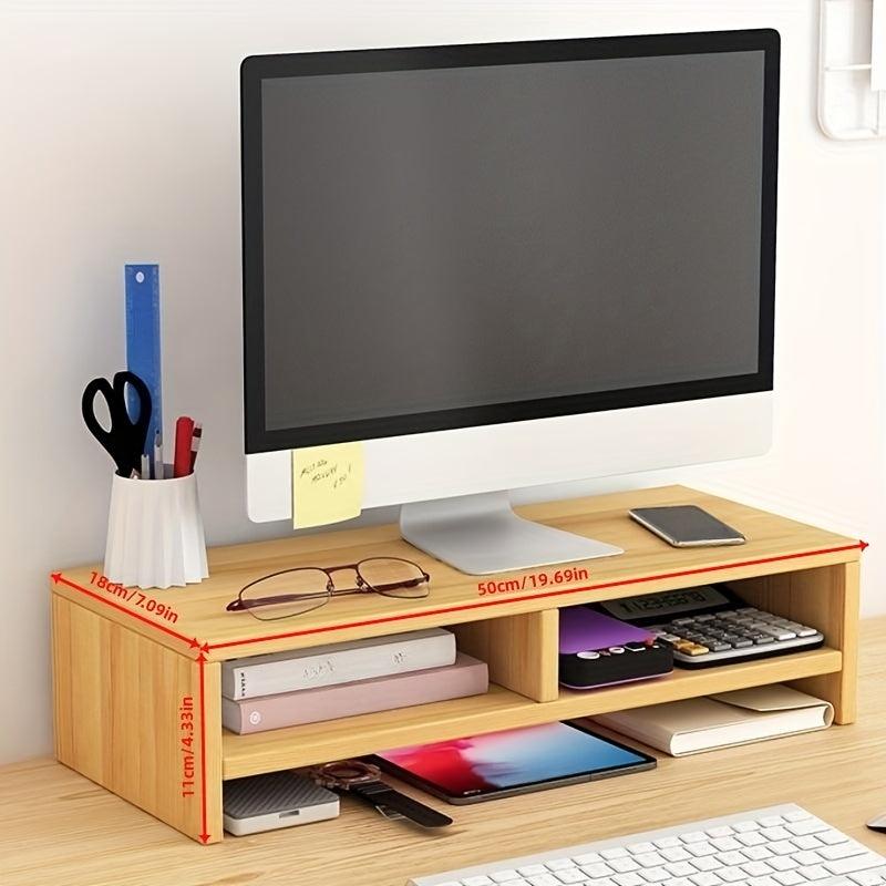Desktop Heightening Rack Double Layer Computer Table With Drawer