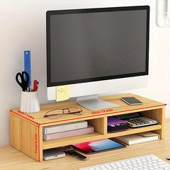 Desktop Heightening Rack Double Layer Computer Table With Drawer