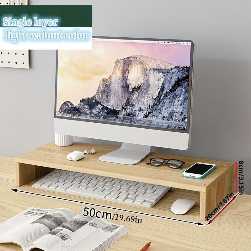 Desktop Heightening Rack Double Layer Computer Table With Drawer