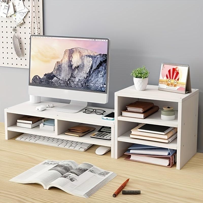 Desktop Heightening Rack Double Layer Computer Table With Drawer