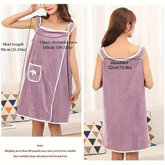 Soft Coral Velvet Bath Skirt for Adults - Water Absorption & Quick Drying
