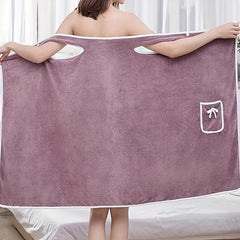 Soft Coral Velvet Bath Skirt for Adults - Water Absorption & Quick Drying