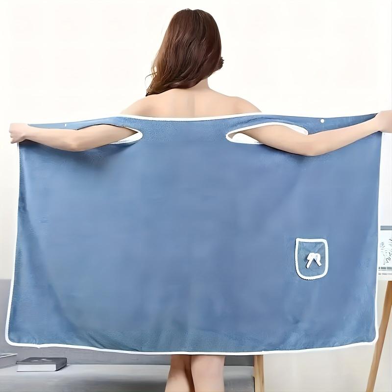 Soft Coral Velvet Bath Skirt for Adults - Water Absorption & Quick Drying