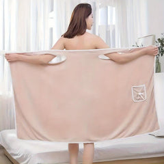 Soft Coral Velvet Bath Skirt for Adults - Water Absorption & Quick Drying