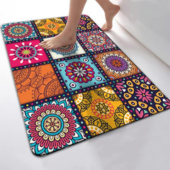 Retro Vintage Patterned Doormat Floor Mat Bedroom Rug