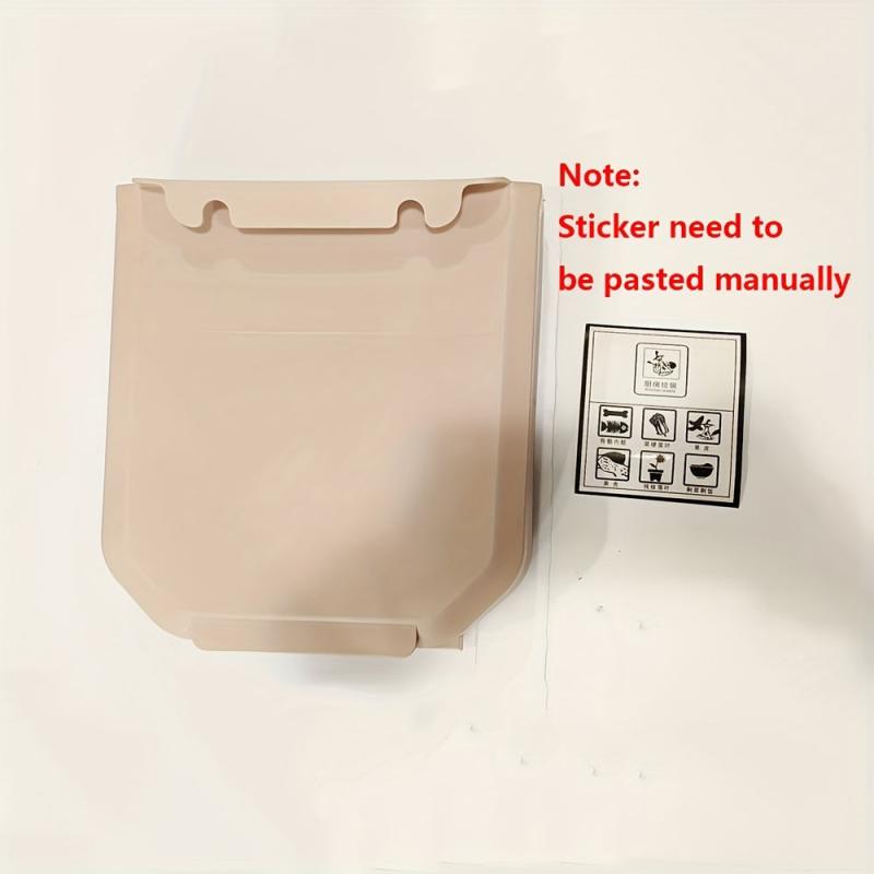 Collapsible Folding Trash Can 2.4 Gallon Over Cabinet Door Garbage Bin