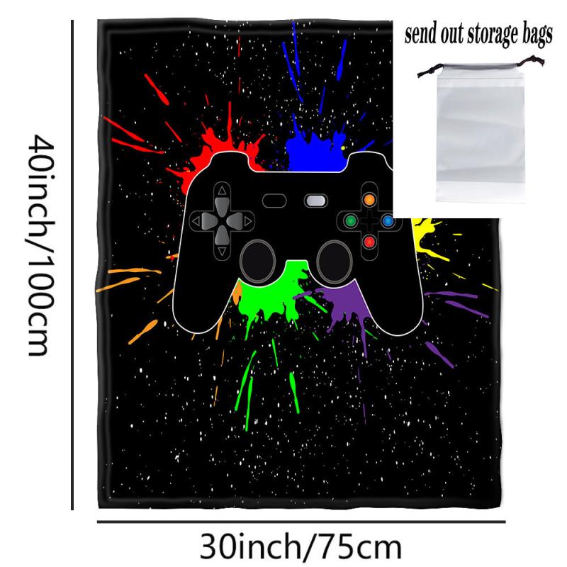 Computer Gamer Flannel Blanket Cozy Warm Soft Blanket for Sofa Office Bed