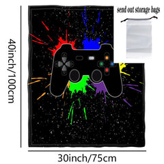 Computer Gamer Flannel Blanket Cozy Warm Soft Blanket for Sofa Office Bed
