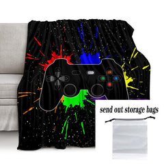 Computer Gamer Flannel Blanket Cozy Warm Soft Blanket for Sofa Office Bed