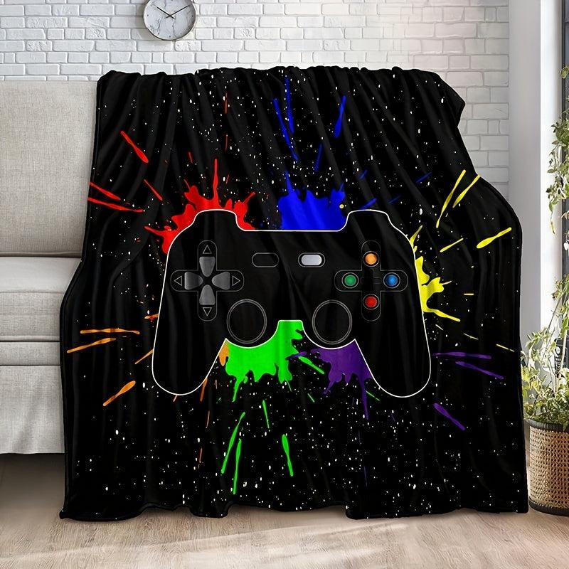 Computer Gamer Flannel Blanket Cozy Warm Soft Blanket for Sofa Office Bed