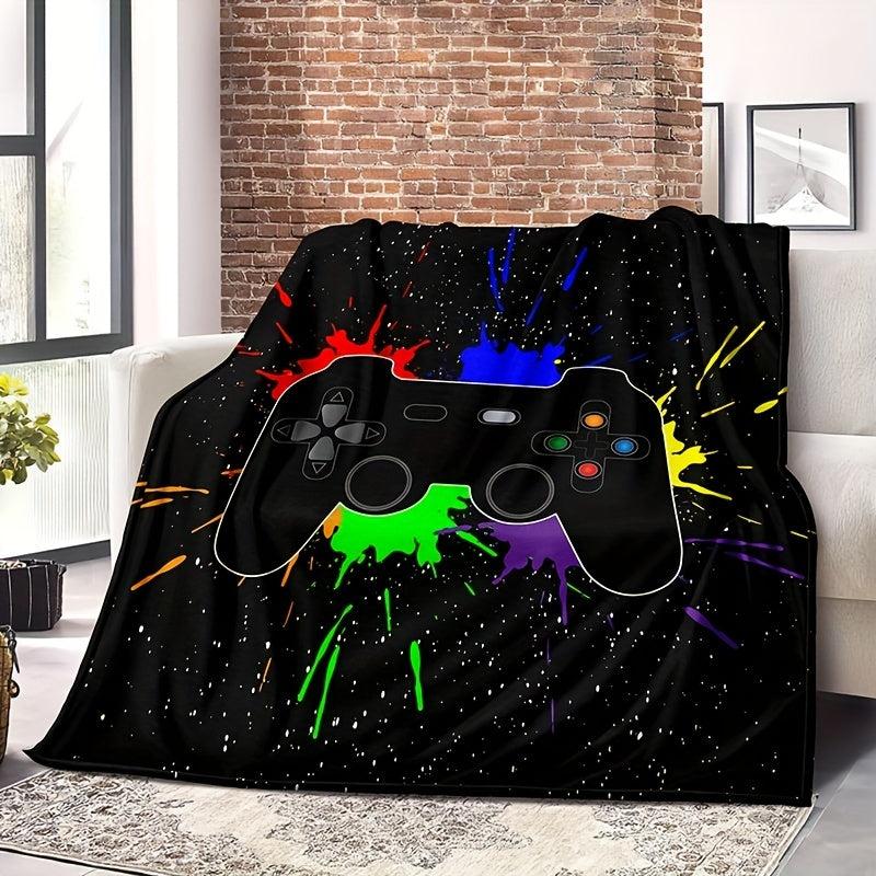 Computer Gamer Flannel Blanket Cozy Warm Soft Blanket for Sofa Office Bed