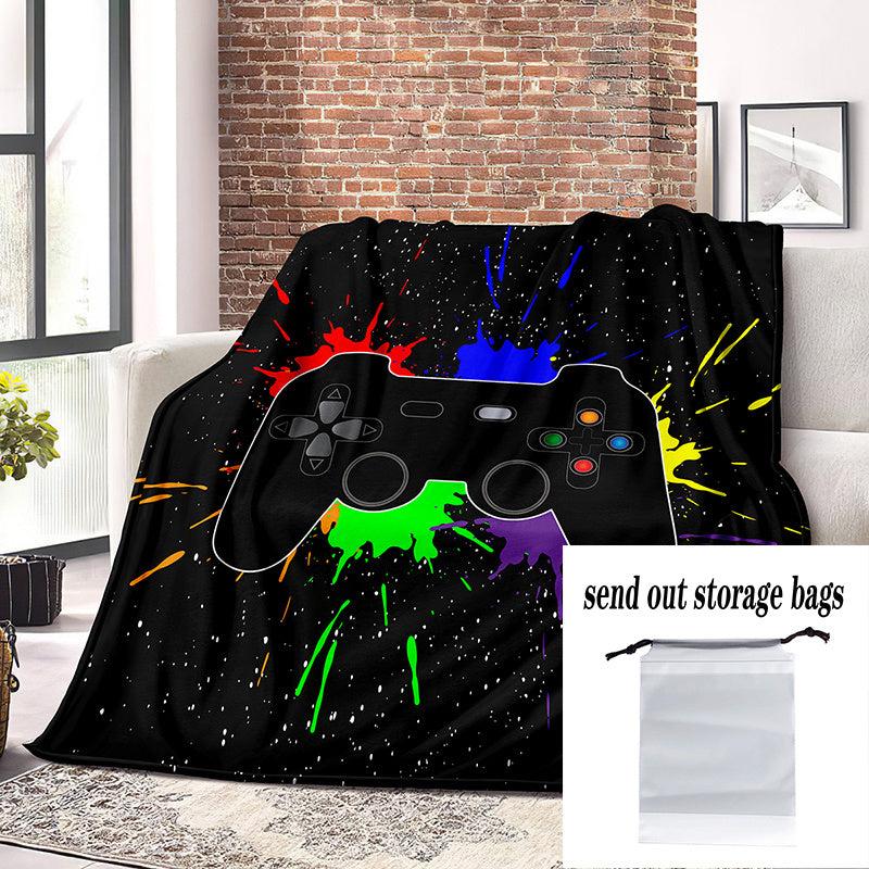 Computer Gamer Flannel Blanket Cozy Warm Soft Blanket for Sofa Office Bed