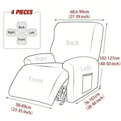 Stretch Spandex Recliner Sofa Cover with Side Pocket